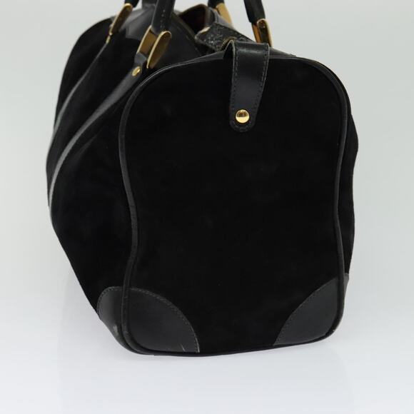 GUCCI Boston Bag Suede Black Gold - Picture 5 of 16